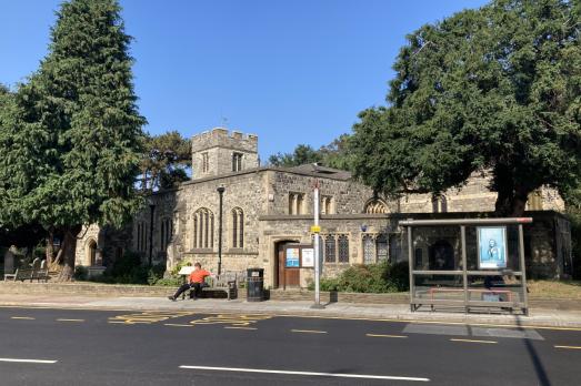 The outside of Finchley St Mary Church