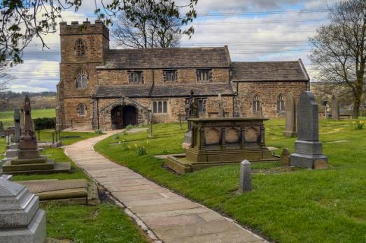 An image of a church at the end of a path