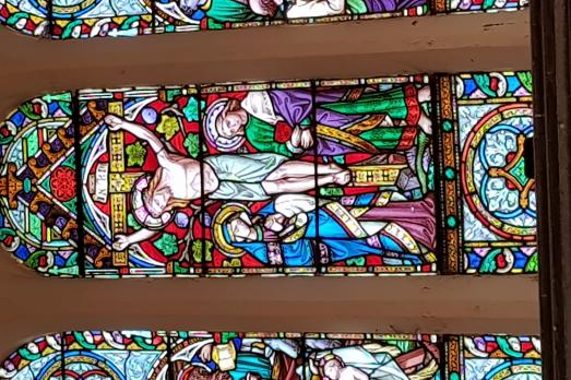 Stained Glass window inside West Rainton St Mary Church