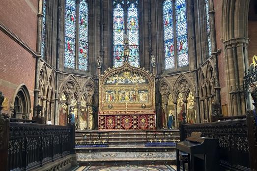 Inside a church