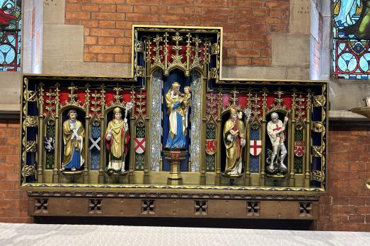 An altarpiece inside Bury St Mary Church