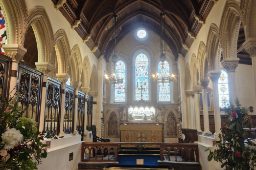 Inside Whippingham St Mildred Church