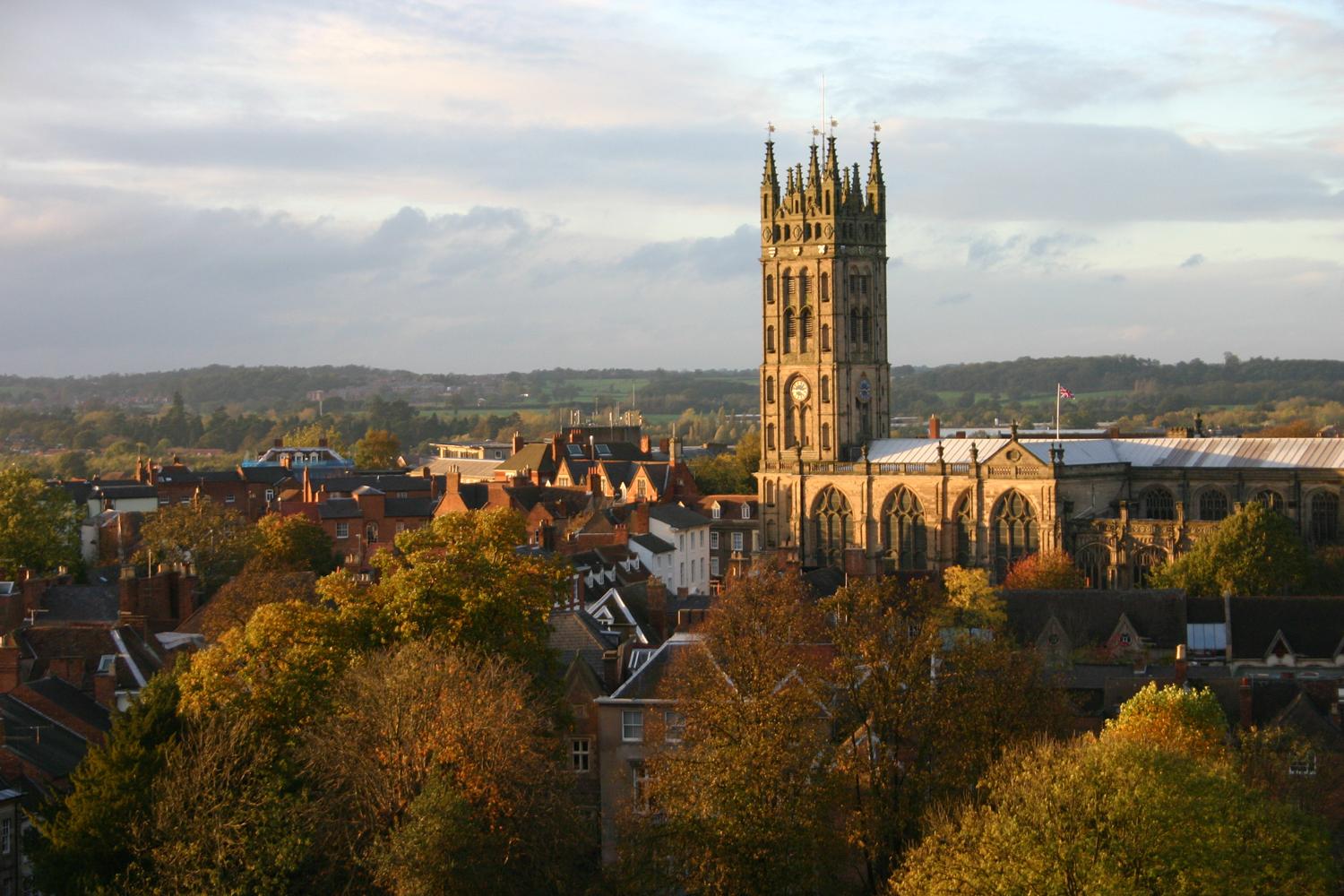 St Mary’s Church in Warwick towers over the rest of the city.