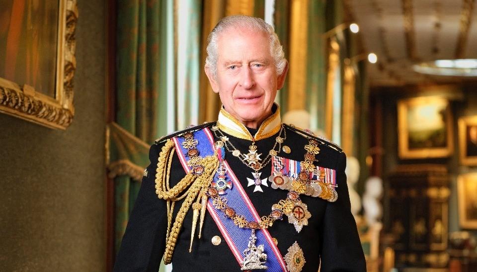 A portrait of HM King Charles III